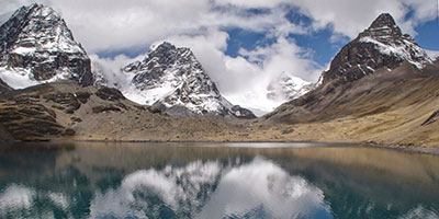 Laguna Chiarkhota Mirror Image Condoriri Bolivia
