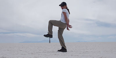 Uyuni salt flat illuision Bolivia