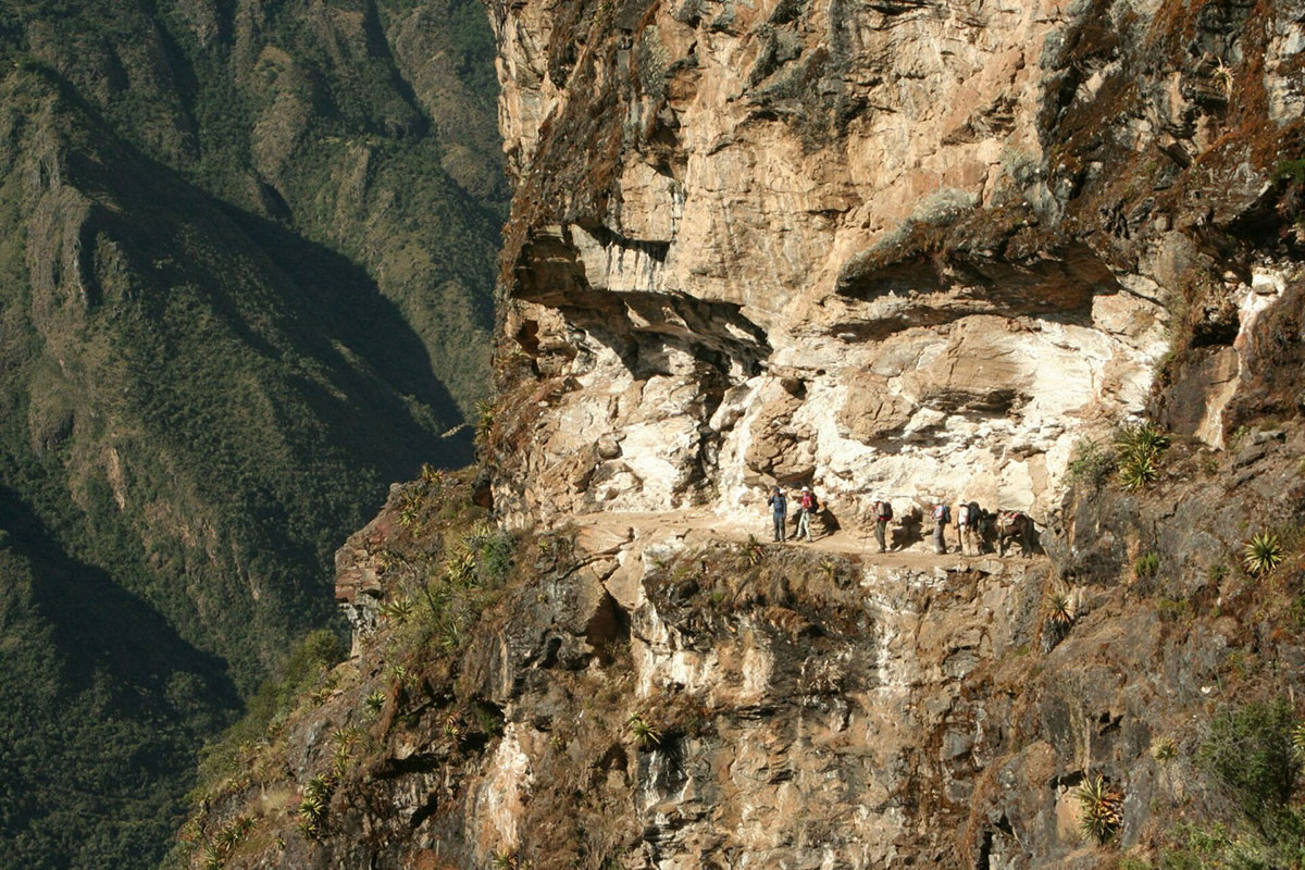 Inca Cliff Path Choquequirao Trek Peru