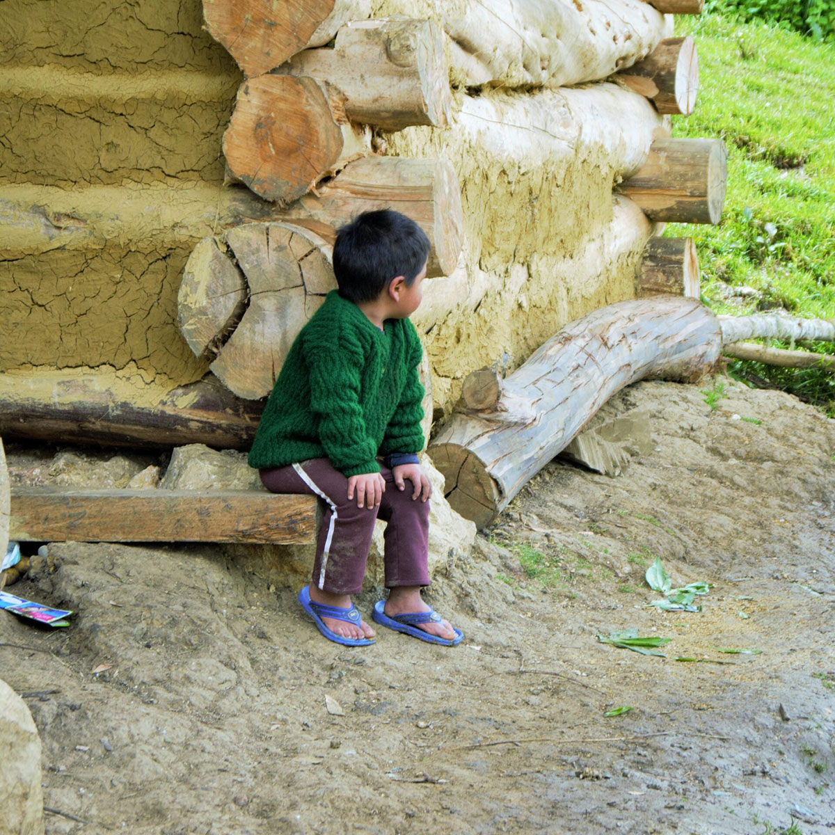 Kid Sitting North Peru