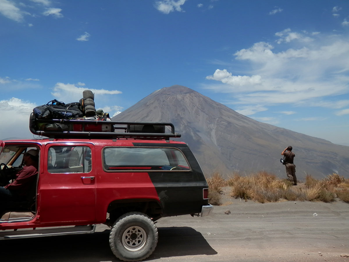 misti from roadside arequipa peru