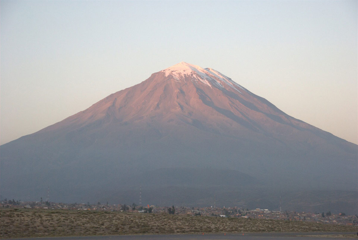 misti sunset arequipa peru