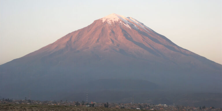 misti sunset arequipa peru