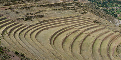pisac terraces sacred valley peru