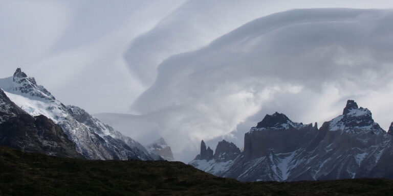 Dramatic clouds over Paine Chile