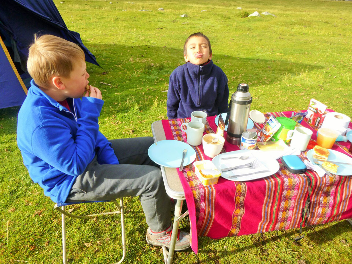 Camping Breakfast Huaraz Family Holiday Peru