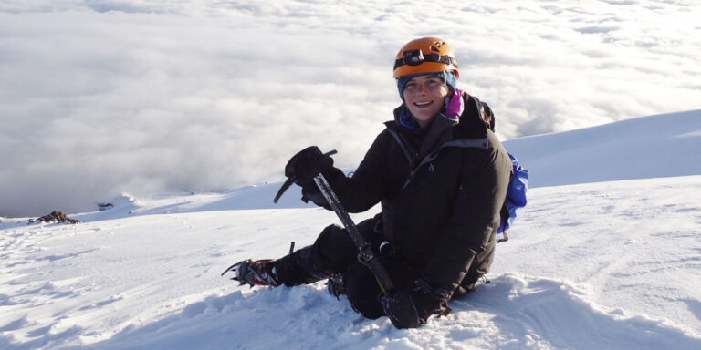 Climber On Cayambe Ecuador