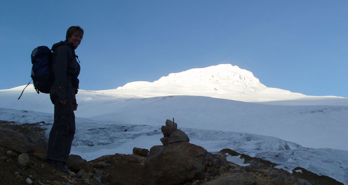 Climbing Up Cayambe Volcano Ecuador