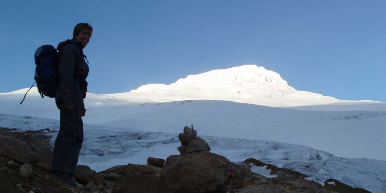 Climbing Up Cayambe Volcano Ecuador