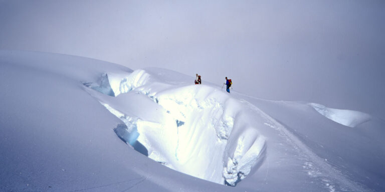 crevasse on pisco cordillera blanca peru