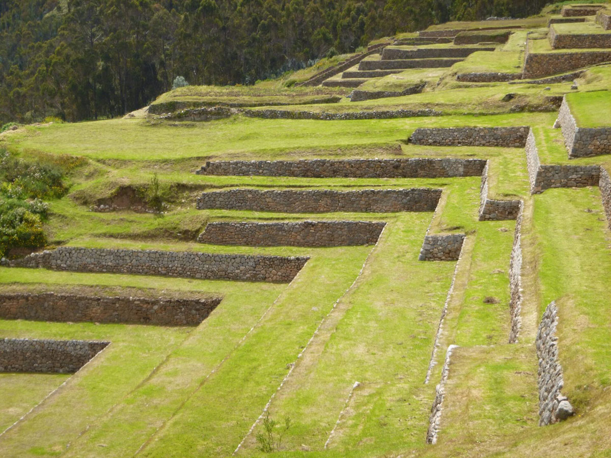 Inca Terraces Chincheros Town Highland Peru