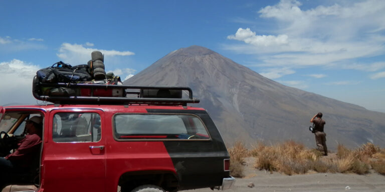 misti from roadside arequipa peru