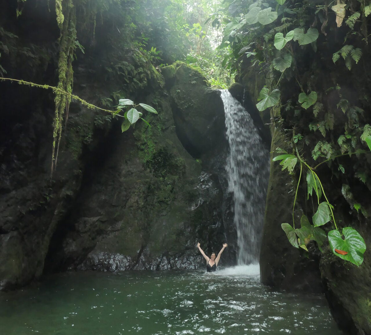 Waterfall Rainforest Ecuador