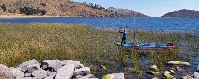 Fisherman on Lake Titicaca