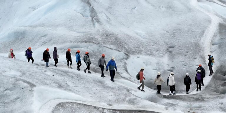 Ice trekking on Perito Moreno glacier Argentina Patagonia
