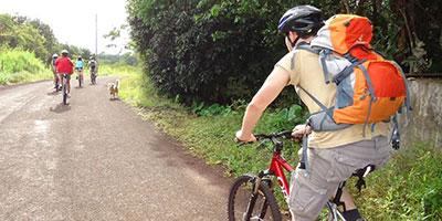 biking in galapagos