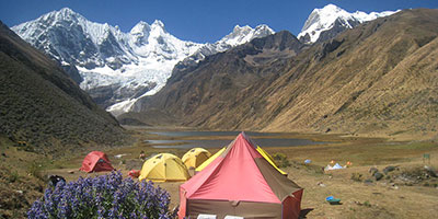 huayhuash circuit jahuacocha campsite peru