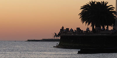 Beachfront sunset Montevideo