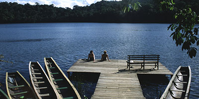 Relaxing at Chalalan Bolivia, Amazon