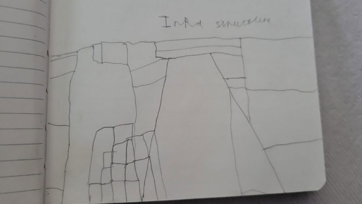 drawing of Inca structure