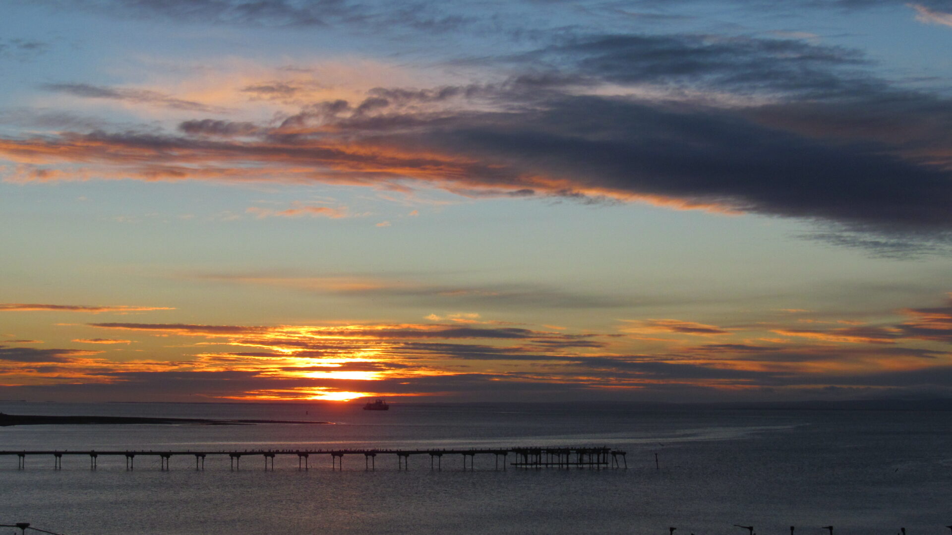 Sunset Magellan Straits Punta Arenas Chile Patagonia
