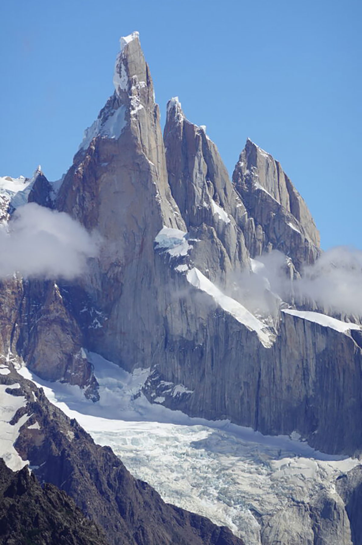 Cerro Torre peak and glacier Argentina Patagonia
